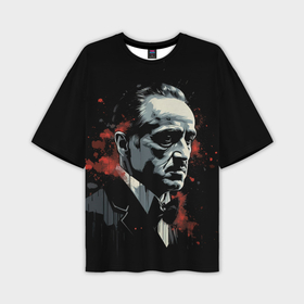 Мужская футболка oversize 3D с принтом Портрет Дон  Вито Корлеоне в Курске,  |  | Тематика изображения на принте: 
