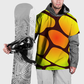 Накидка на куртку 3D с принтом Коричневая сеть с цветными пятнами в Кировске, 100% полиэстер |  | 