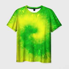 Мужская футболка 3D с принтом Тай дай Солнечный луч , 100% полиэфир | прямой крой, круглый вырез горловины, длина до линии бедер | 