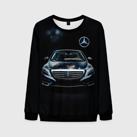 Мужской свитшот 3D с принтом Mercedes    Benz в Санкт-Петербурге, 100% полиэстер с мягким внутренним слоем | круглый вырез горловины, мягкая резинка на манжетах и поясе, свободная посадка по фигуре | 