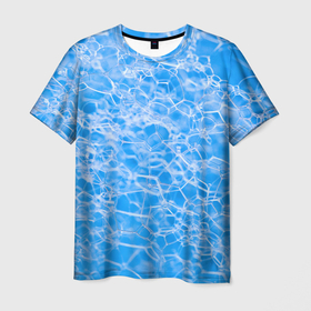 Мужская футболка 3D с принтом Пена с воздушными пузырями в Белгороде, 100% полиэфир | прямой крой, круглый вырез горловины, длина до линии бедер | 