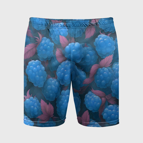 Мужские шорты спортивные с принтом Голубая малина в Курске,  |  | Тематика изображения на принте: 