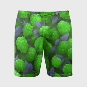 Мужские шорты спортивные с принтом Зелёная малина в Курске,  |  | Тематика изображения на принте: 