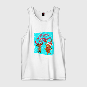 Мужская майка хлопок Мерри кристмас оленьки: в Ухте, 100% хлопок |  |