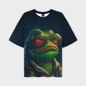 Мужская футболка oversize 3D с принтом Pepe  frog в Петрозаводске,  |  | 