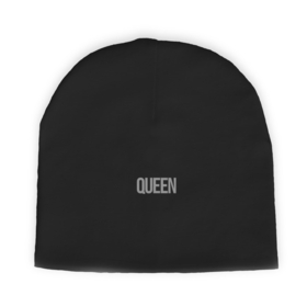 Женская шапка демисезонная с принтом Queen надпись ,  |  | 