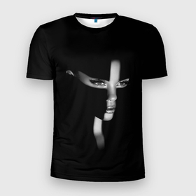 Мужская футболка 3D Slim с принтом Красивая монахиня   готический крест в Курске, 100% полиэстер с улучшенными характеристиками | приталенный силуэт, круглая горловина, широкие плечи, сужается к линии бедра | 