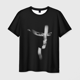 Мужская футболка 3D с принтом Красивая монахиня   готический крест в Курске, 100% полиэфир | прямой крой, круглый вырез горловины, длина до линии бедер | 