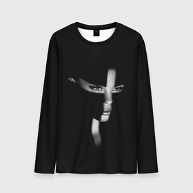 Мужской лонгслив 3D с принтом Красивая монахиня   готический крест в Екатеринбурге, 100% полиэстер | длинные рукава, круглый вырез горловины, полуприлегающий силуэт | 