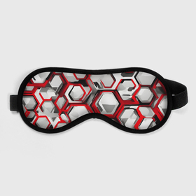 Маска для сна 3D с принтом Кибер Hexagon Красный в городе Новоалтайск, внешний слой — 100% полиэфир, внутренний слой — 100% хлопок, между ними — поролон |  | Тематика изображения на принте: 