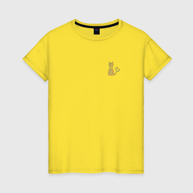 Женская футболка хлопок с принтом Твой стиль кошечка в Белгороде, 100% хлопок | прямой крой, круглый вырез горловины, длина до линии бедер, слегка спущенное плечо | 
