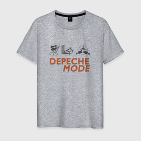Мужская футболка хлопок с принтом Depoeche Mode   Celebration в Екатеринбурге, 100% хлопок | прямой крой, круглый вырез горловины, длина до линии бедер, слегка спущенное плечо. | 