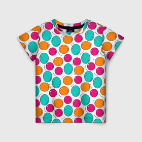 Детская футболка 3D с принтом Яркие цветные пузыри в Санкт-Петербурге, 100% гипоаллергенный полиэфир | прямой крой, круглый вырез горловины, длина до линии бедер, чуть спущенное плечо, ткань немного тянется | 