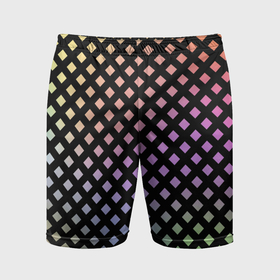 Мужские шорты спортивные с принтом Цветной под сеткой имитация в Ухте,  |  | Тематика изображения на принте: 
