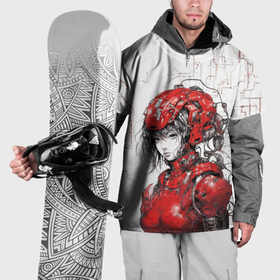 Накидка на куртку 3D с принтом Девушка в кибернетической броне в Курске, 100% полиэстер |  | Тематика изображения на принте: 