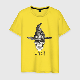 Мужская футболка хлопок с принтом Witch в Кировске, 100% хлопок | прямой крой, круглый вырез горловины, длина до линии бедер, слегка спущенное плечо. | 