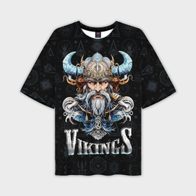 Мужская футболка oversize 3D с принтом Vikings of Scandinavia в Белгороде,  |  | Тематика изображения на принте: 