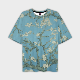 Мужская футболка oversize 3D с принтом Цветущие ветки миндаля   картина ван Гога ,  |  | Тематика изображения на принте: 