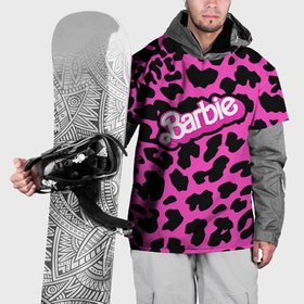Накидка на куртку 3D с принтом Барби розовый леопардовый принт в Курске, 100% полиэстер |  | 