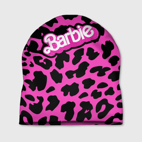 Шапка 3D с принтом Барби розовый леопардовый принт , 100% полиэстер | универсальный размер, печать по всей поверхности изделия | 