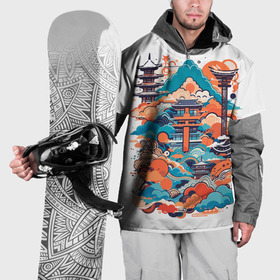 Накидка на куртку 3D с принтом Ancient japan в Белгороде, 100% полиэстер |  | 