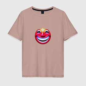 Мужская футболка хлопок Oversize с принтом Голливудская улыбка в Новосибирске, 100% хлопок | свободный крой, круглый ворот, “спинка” длиннее передней части | Тематика изображения на принте: 