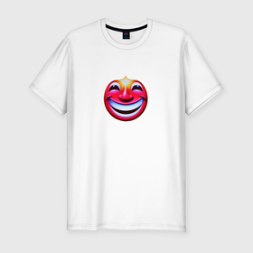 Мужская футболка хлопок Slim с принтом Голливудская улыбка в Новосибирске, 92% хлопок, 8% лайкра | приталенный силуэт, круглый вырез ворота, длина до линии бедра, короткий рукав | Тематика изображения на принте: 