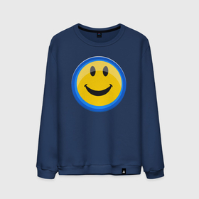 Мужской свитшот хлопок с принтом Смайлик улыбающийся эмодзи в Курске, 100% хлопок |  | Тематика изображения на принте: 