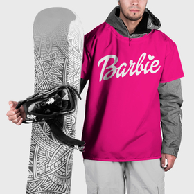 Накидка на куртку 3D с принтом Барби розовая в Кировске, 100% полиэстер |  | 