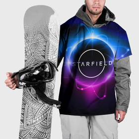 Накидка на куртку 3D с принтом Starfield space logo в Петрозаводске, 100% полиэстер |  | 