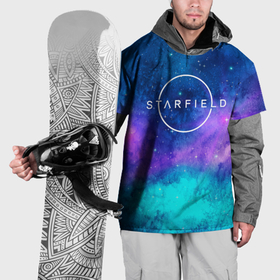 Накидка на куртку 3D с принтом Starfield  space logo в Петрозаводске, 100% полиэстер |  | 