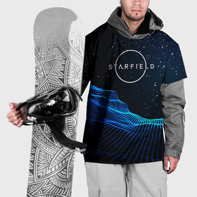 Накидка на куртку 3D с принтом Space logo Starfield в Петрозаводске, 100% полиэстер |  | 