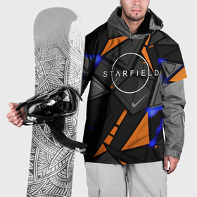 Накидка на куртку 3D с принтом Starfield logo abstract в Петрозаводске, 100% полиэстер |  | 