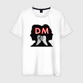 Мужская футболка хлопок с принтом Depeche Mode   Dave and Martin в Новосибирске, 100% хлопок | прямой крой, круглый вырез горловины, длина до линии бедер, слегка спущенное плечо. | 
