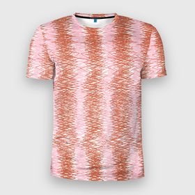 Мужская футболка 3D Slim с принтом Произвольная абстракция каракули в Курске, 100% полиэстер с улучшенными характеристиками | приталенный силуэт, круглая горловина, широкие плечи, сужается к линии бедра | 