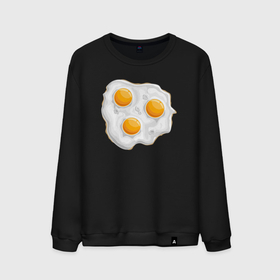 Мужской свитшот хлопок с принтом Яичница на завтрак в Курске, 100% хлопок |  | Тематика изображения на принте: 