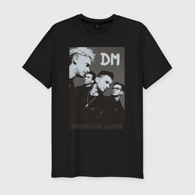 Мужская футболка хлопок Slim с принтом Depeche Mode 90 Violator в Белгороде, 92% хлопок, 8% лайкра | приталенный силуэт, круглый вырез ворота, длина до линии бедра, короткий рукав | Тематика изображения на принте: 