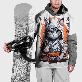 Накидка на куртку 3D с принтом Ninja cat shindo в Новосибирске, 100% полиэстер |  | Тематика изображения на принте: 