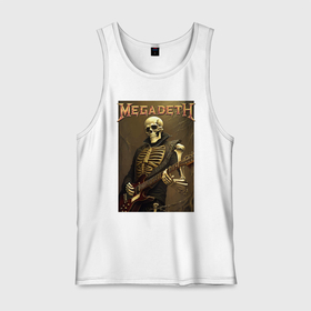 Мужская майка хлопок с принтом Megadeth   skeleton   heavy metal в Тюмени, 100% хлопок |  | Тематика изображения на принте: 