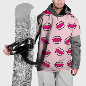 Накидка на куртку 3D с принтом Силуэт губы в Санкт-Петербурге, 100% полиэстер |  | Тематика изображения на принте: 