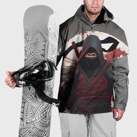 Накидка на куртку 3D с принтом Слепой воин ниндзя в Санкт-Петербурге, 100% полиэстер |  | Тематика изображения на принте: 