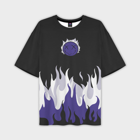 Мужская футболка oversize 3D с принтом Black fire emoji в Курске,  |  | 