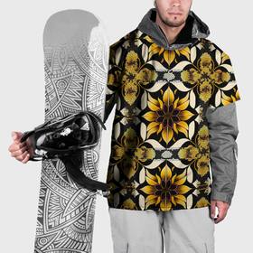 Накидка на куртку 3D с принтом Витражная лилия узор в Новосибирске, 100% полиэстер |  | 