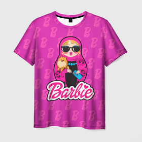 Мужская футболка 3D с принтом Девушка Барби в Санкт-Петербурге, 100% полиэфир | прямой крой, круглый вырез горловины, длина до линии бедер | 