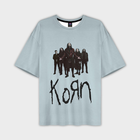 Мужская футболка oversize 3D с принтом Korn band ,  |  | 