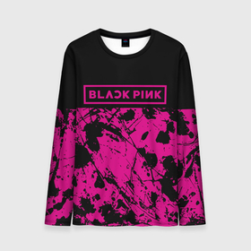 Мужской лонгслив 3D с принтом Black pink   emblem   pattern   music в Екатеринбурге, 100% полиэстер | длинные рукава, круглый вырез горловины, полуприлегающий силуэт | 