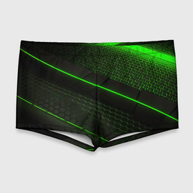 Мужские купальные плавки 3D с принтом Зеленая абстракция со светом в Курске, Полиэстер 85%, Спандекс 15% |  | Тематика изображения на принте: 