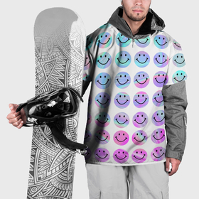 Накидка на куртку 3D с принтом Smiley holographic в Петрозаводске, 100% полиэстер |  | 
