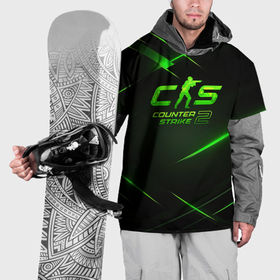 Накидка на куртку 3D с принтом Counter strike 2  green logo в Санкт-Петербурге, 100% полиэстер |  | Тематика изображения на принте: 