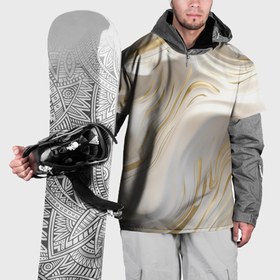 Накидка на куртку 3D с принтом Бежевая  абстракция в Курске, 100% полиэстер |  | 